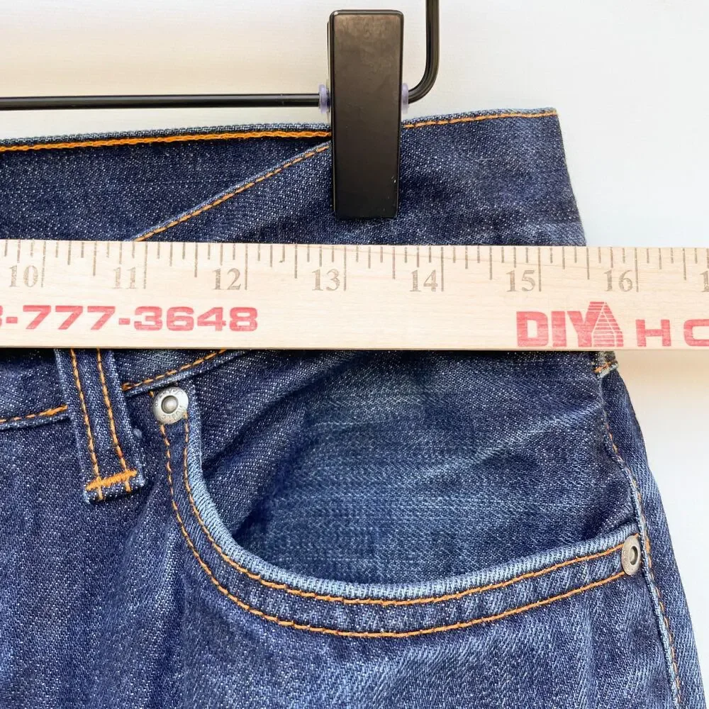 Nudie Jeans Steady Eddie‎ II Dry Salvage 31x30 Raw Denim Indigo Dark Wash